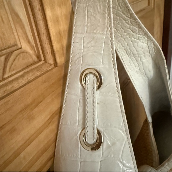 Jimmy Choo Beige and White Raffia Shoulder Bag - Picture 4 of 16